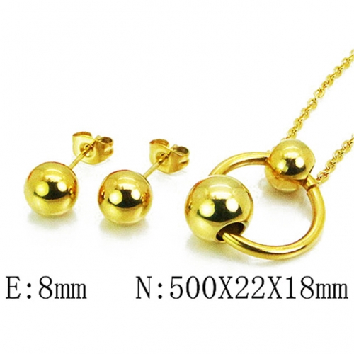 Wholesale Stainless Steel 316L Jewelry Spherical Sets NO.#BC59S1356ML