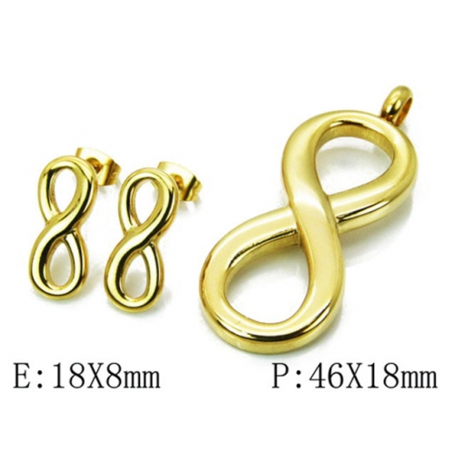 Wholesale Stainless Steel 316L Jewelry Font Sets NO.#BC81S0379HIW