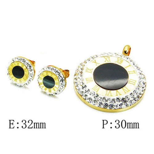 Wholesale Stainless Steel 316L Crystal & Zircon Sets NO.#BC81S0512HME