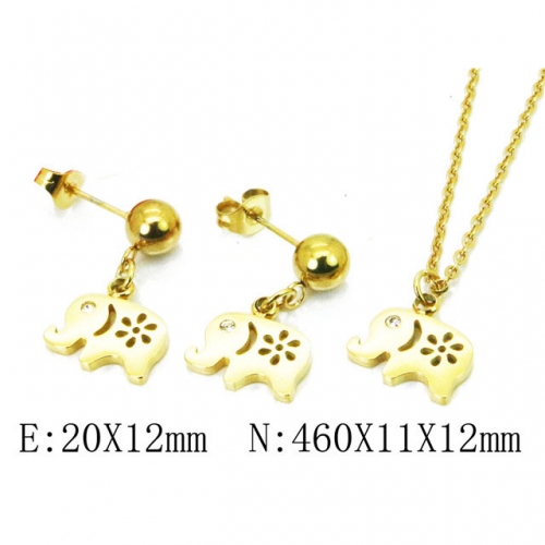 Wholesale Stainless Steel 316L Jewelry Sets (Animal Shape) NO.#BC91S0696PL