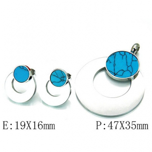 Wholesale Stainless Steel 316L Jewelry Shell Jewelry Sets NO.#BC06S1033HKC