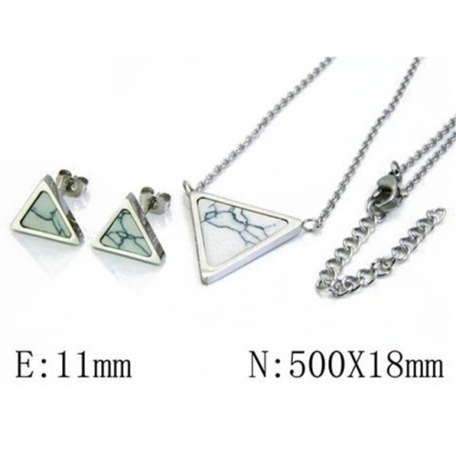 Wholesale Stainless Steel 316L Jewelry Shell Jewelry Sets NO.#BC06S0804HIZ