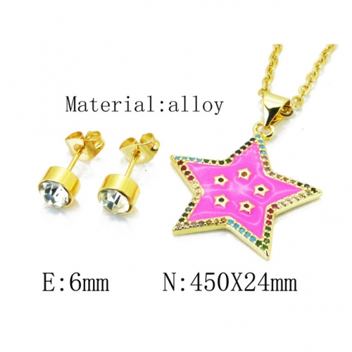 Wholesale Fashion Copper Alloy Jewelry Necklace & Earrings Set NO.#BC41S0079PZ