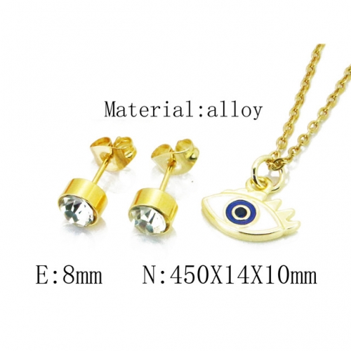 Wholesale Fashion Copper Alloy Jewelry Necklace & Earrings Set NO.#BC41S0096NV