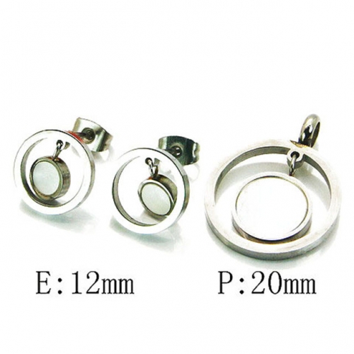 Wholesale Stainless Steel 316L Jewelry Shell Jewelry Sets NO.#BC25S0569HBC