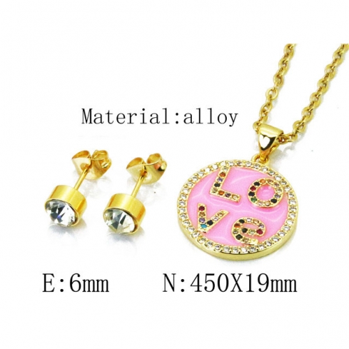 Wholesale Fashion Copper Alloy Jewelry Necklace & Earrings Set NO.#BC41S0071PA