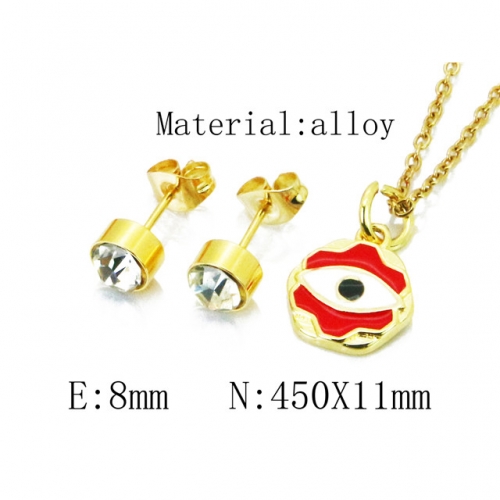 Wholesale Fashion Copper Alloy Jewelry Necklace & Earrings Set NO.#BC41S0103NU