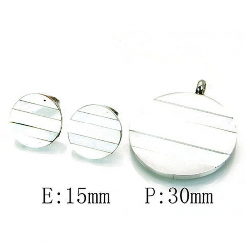 Wholesale Stainless Steel 316L Jewelry Shell Jewelry Sets NO.#BC25S0543HHL