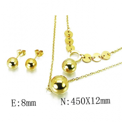 Wholesale Stainless Steel 316L Jewelry Spherical Sets NO.#BC59S1383HGG