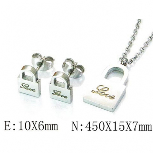 Wholesale Stainless Steel 316L Jewelry Font Sets NO.#BC25S0649MZ