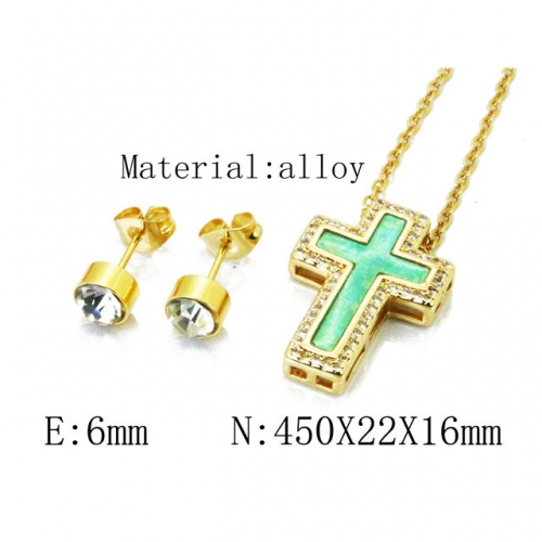 Wholesale Fashion Copper Alloy Jewelry Necklace & Earrings Set NO.#BC41S0069HHR