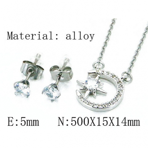 Wholesale Fashion Copper Alloy Jewelry Necklace & Earrings Set NO.#BC54S0460NZ