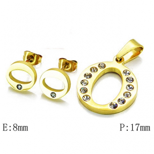 Wholesale Stainless Steel 316L Jewelry Font Sets NO.#BC21S0040MLA