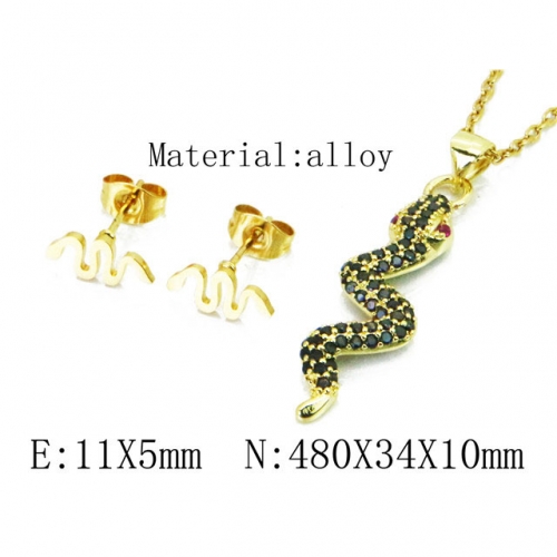 Wholesale Fashion Copper Alloy Jewelry Necklace & Earrings Set NO.#BC41S0186HHE