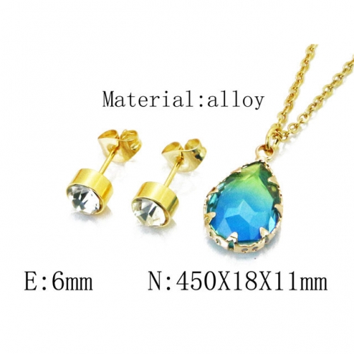 Wholesale Fashion Copper Alloy Jewelry Necklace & Earrings Set NO.#BC41S0031NF
