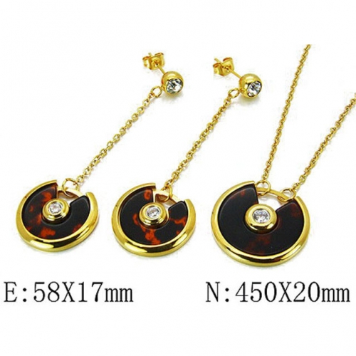 Wholesale Stainless Steel 316L Jewelry Shell Jewelry Sets NO.#BC06S0957HLV