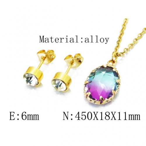 Wholesale Fashion Copper Alloy Jewelry Necklace & Earrings Set NO.#BC41S0035NU