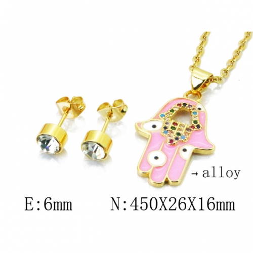 Wholesale Fashion Copper Alloy Jewelry Necklace & Earrings Set NO.#BC41S0050PV
