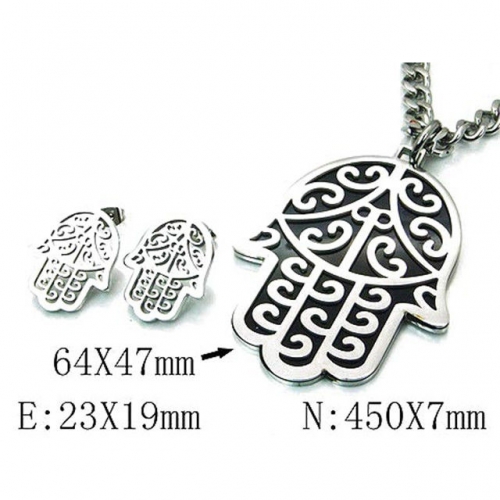 Wholesale Stainless Steel 316L Jewelry Religion Sets NO.#BC59S2706HMV