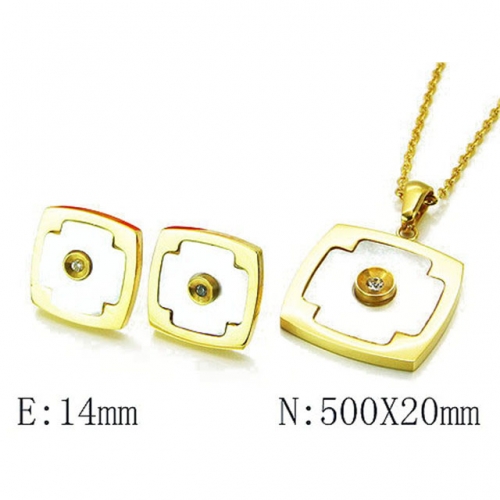 Wholesale Stainless Steel 316L Jewelry Shell Jewelry Sets NO.#BC06S1014HNZ