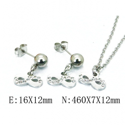 Wholesale Stainless Steel 316L Jewelry Font Sets NO.#BC91S0691NLD