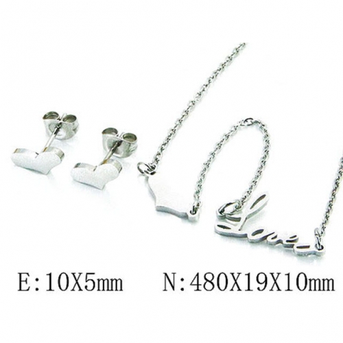 Wholesale Stainless Steel 316L Jewelry Font Sets NO.#BC81S1026OD