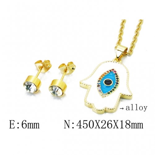 Wholesale Fashion Copper Alloy Jewelry Necklace & Earrings Set NO.#BC41S0046PU