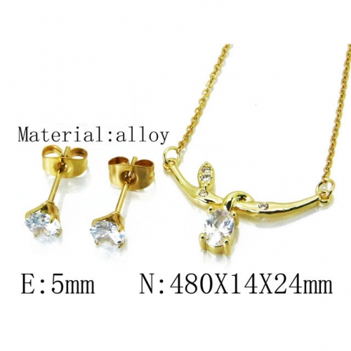 Wholesale Fashion Copper Alloy Jewelry Necklace & Earrings Set NO.#BC54S0510OD