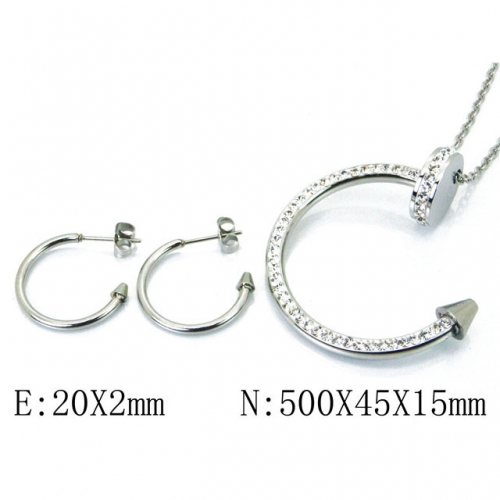Wholesale Stainless Steel 316L Jewelry Font Sets NO.#BC91S0605IIX