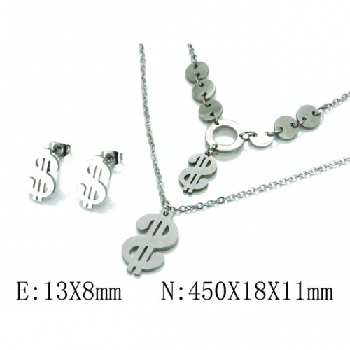 Wholesale Stainless Steel 316L Jewelry Font Sets NO.#BC59S1499OLB