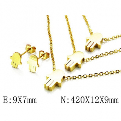 Wholesale Stainless Steel 316L Jewelry Religion Sets NO.#BC81S0466PU