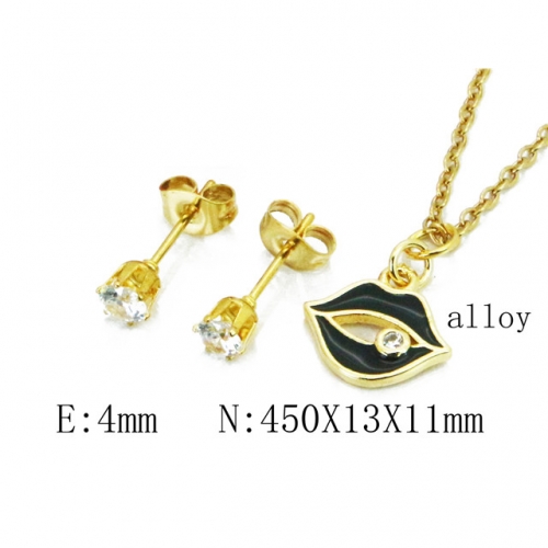 Wholesale Fashion Copper Alloy Jewelry Necklace & Earrings Set NO.#BC41S0209NR