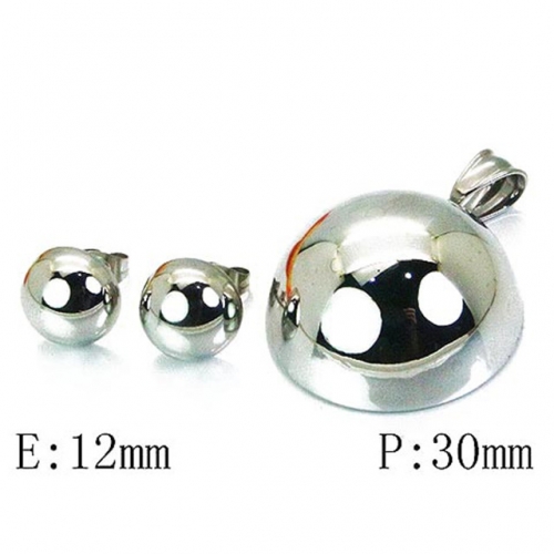 Wholesale Stainless Steel 316L Jewelry Spherical Sets NO.#BC64S0947HGG