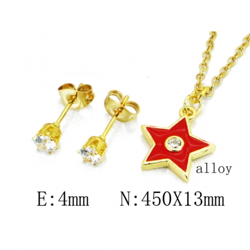 Wholesale Fashion Copper Alloy Jewelry Necklace & Earrings Set NO.#BC41S0224NA