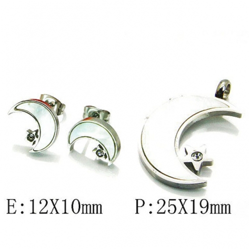 Wholesale Stainless Steel 316L Jewelry Shell Jewelry Sets NO.#BC25S0565HHX