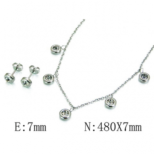Wholesale Stainless Steel 316L Crystal & Zircon Sets NO.#BC59S2951NF