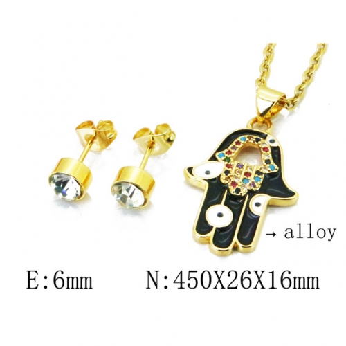 Wholesale Fashion Copper Alloy Jewelry Necklace & Earrings Set NO.#BC41S0054PD