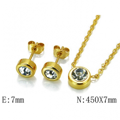 Wholesale Stainless Steel 316L Crystal & Zircon Sets NO.#BC21S0100OL