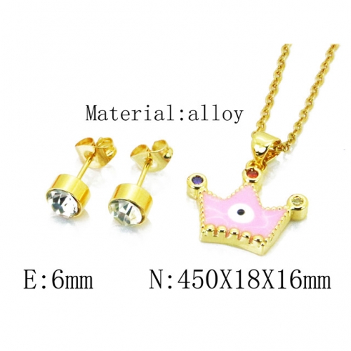 Wholesale Fashion Copper Alloy Jewelry Necklace & Earrings Set NO.#BC41S0090OS