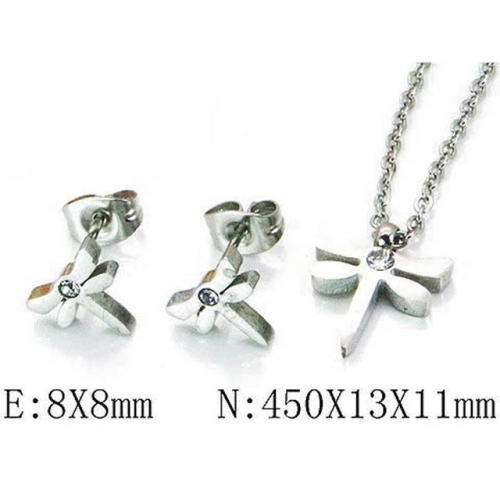 Wholesale Stainless Steel 316L Jewelry Sets (Animal Shape) NO.#BC25S0608MW