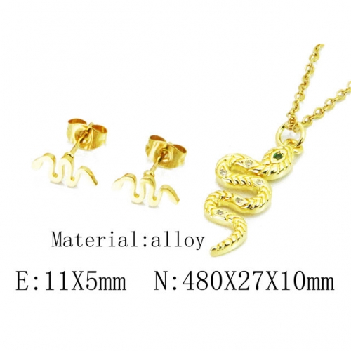 Wholesale Fashion Copper Alloy Jewelry Necklace & Earrings Set NO.#BC41S0177OW