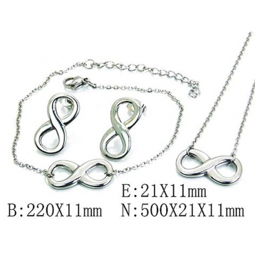 Wholesale Stainless Steel 316L Jewelry Font Sets NO.#BC59S2741OQ