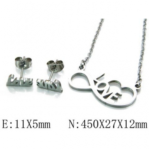 Wholesale Stainless Steel 316L Jewelry Font Sets NO.#BC54S0206LL