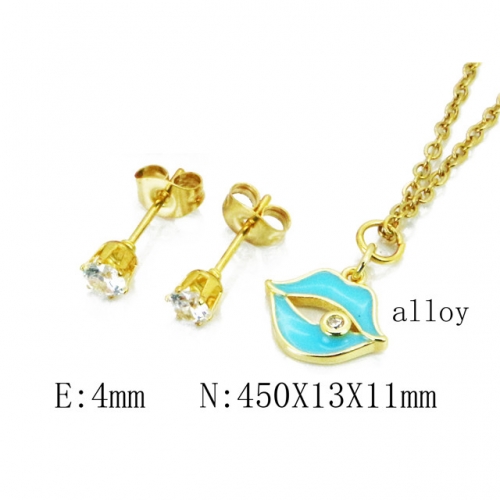 Wholesale Fashion Copper Alloy Jewelry Necklace & Earrings Set NO.#BC41S0207NZ