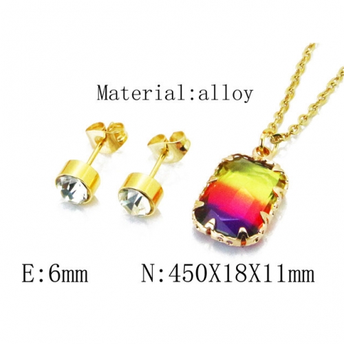 Wholesale Fashion Copper Alloy Jewelry Necklace & Earrings Set NO.#BC41S0027NB