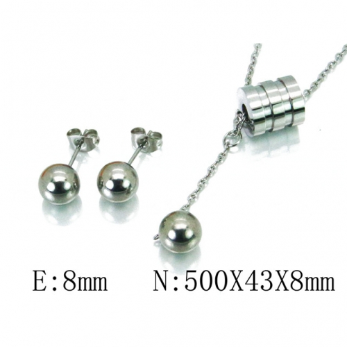 Wholesale Stainless Steel 316L Jewelry Spherical Sets NO.#BC59S1472NLD