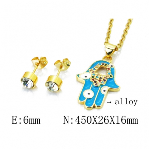 Wholesale Fashion Copper Alloy Jewelry Necklace & Earrings Set NO.#BC41S0051PX