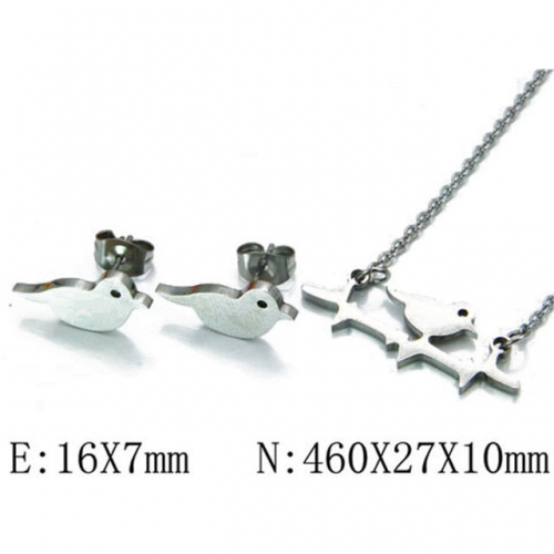 Wholesale Stainless Steel 316L Jewelry Sets (Animal Shape) NO.#BC54S0221LL