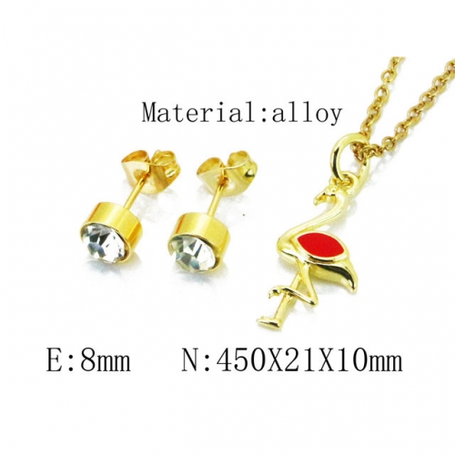 Wholesale Fashion Copper Alloy Jewelry Necklace & Earrings Set NO.#BC41S0102NS