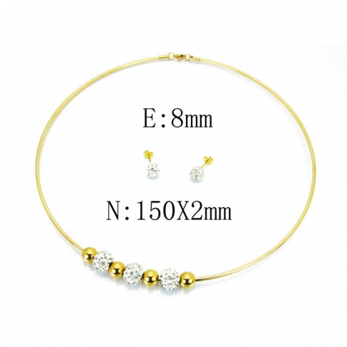 Wholesale Stainless Steel 316L Crystal & Zircon Sets NO.#BC41S0003HJA